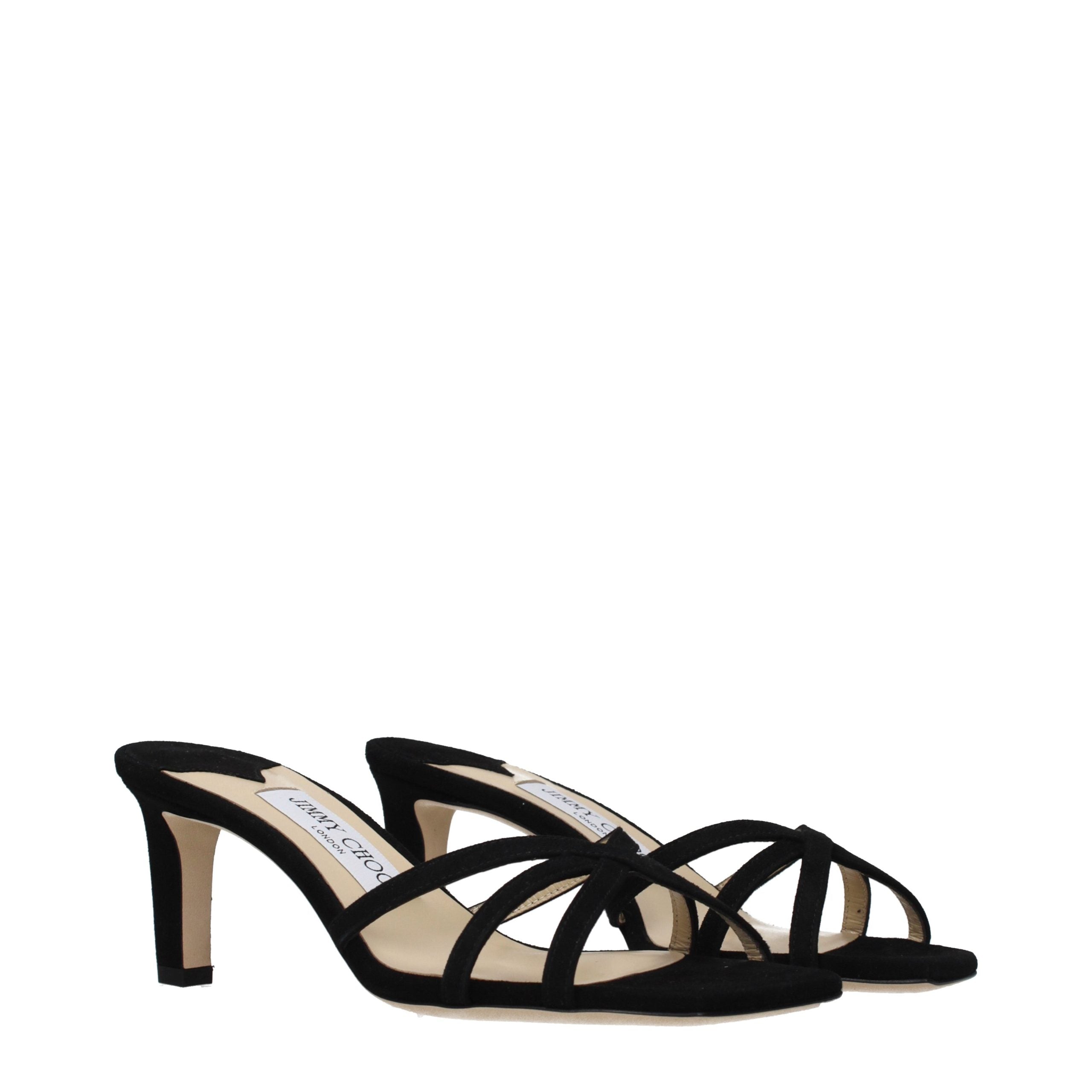 Black Leather Platform Sandals