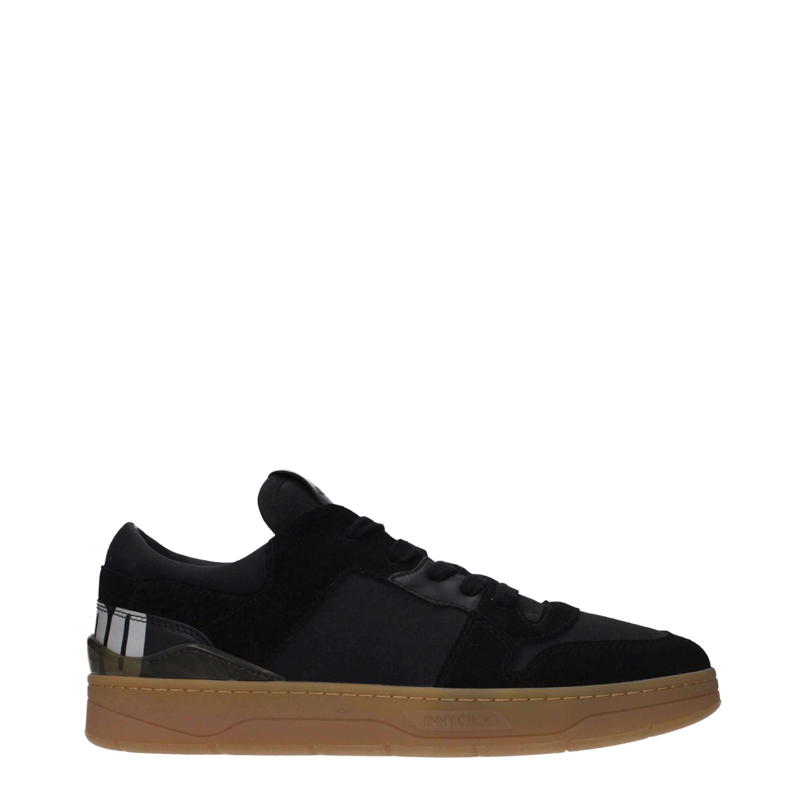 Black Fabric Low Top Sneakers