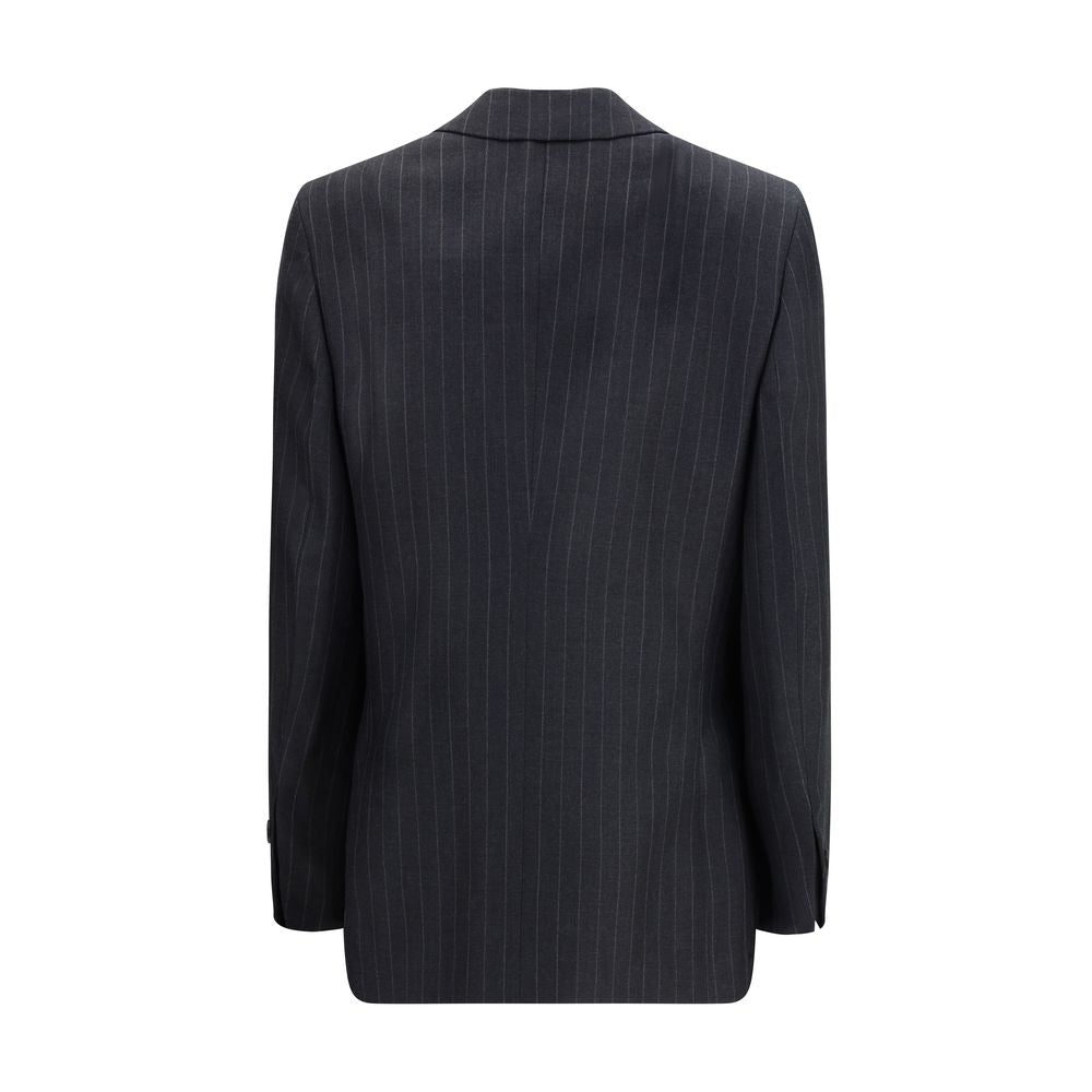 Gray Fleece Wool Blazer