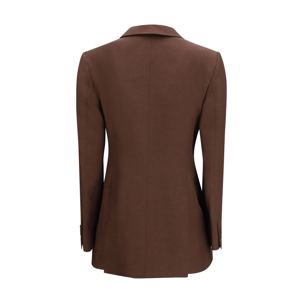 Brown Cotton Blazer