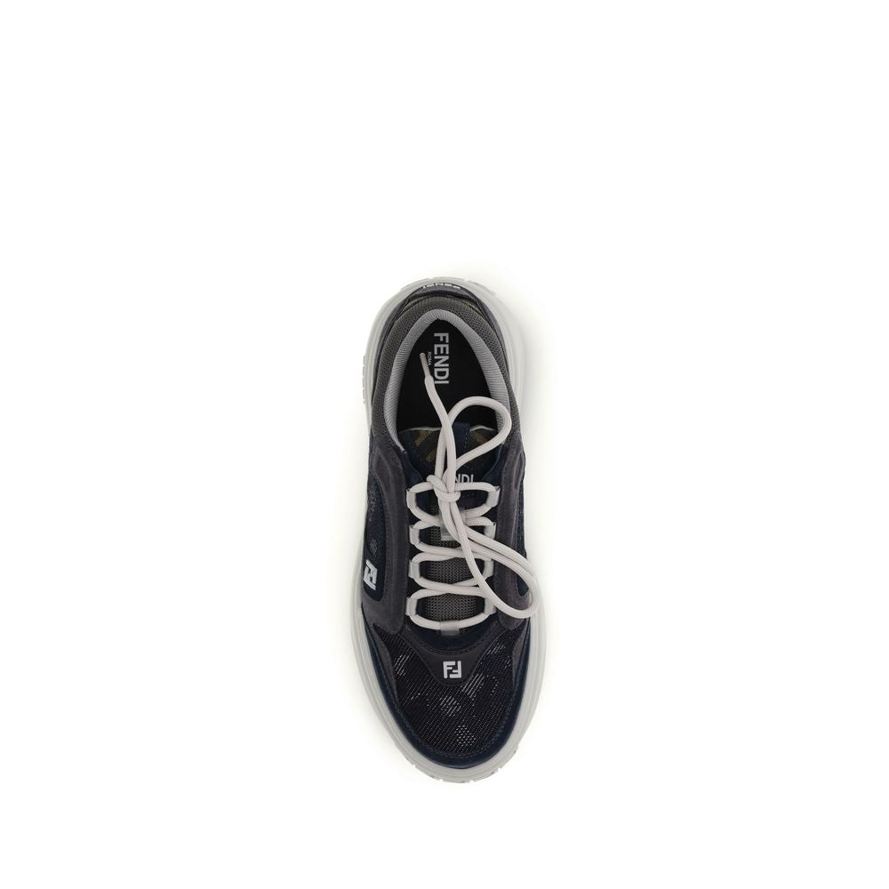 Gray Calf Leather Bos Taurus Athletic Sneakers