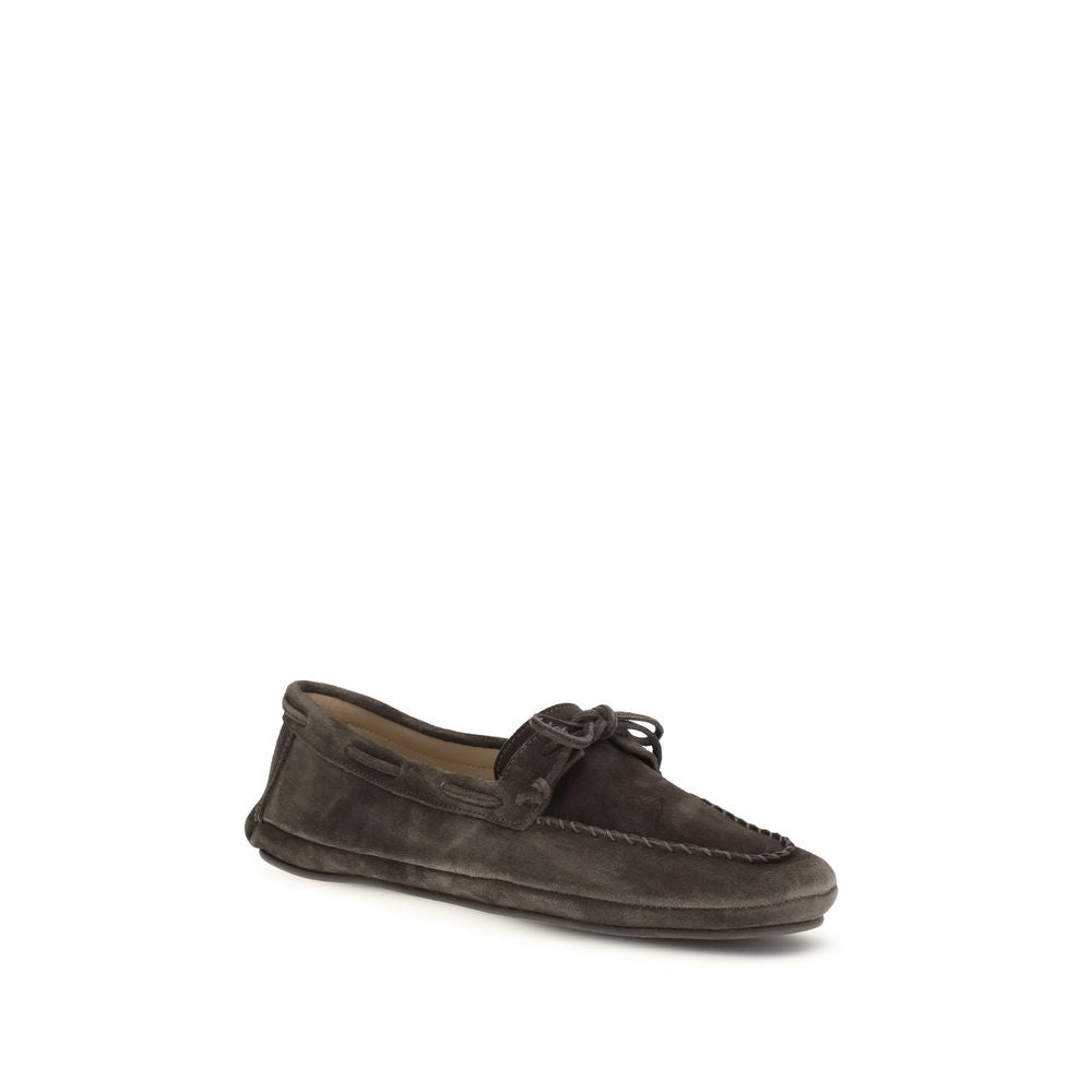Brown Calf Leather Bos Taurus Slip-On Loafers