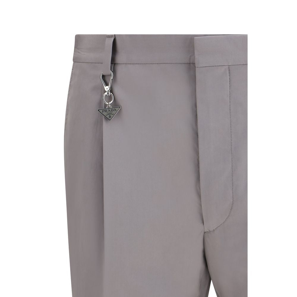 Gray Cotton Dress Pants