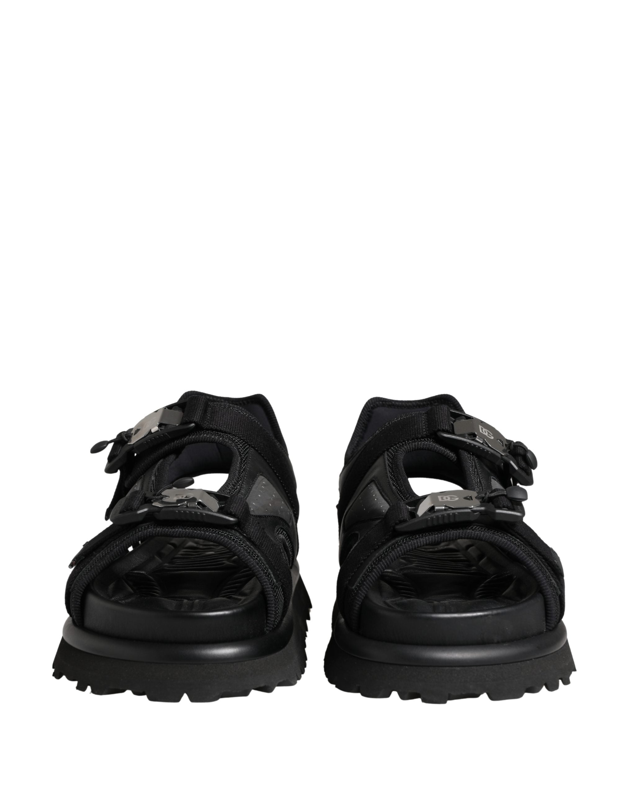 Black Logo Detailed Men Chunky Sandals Shoes