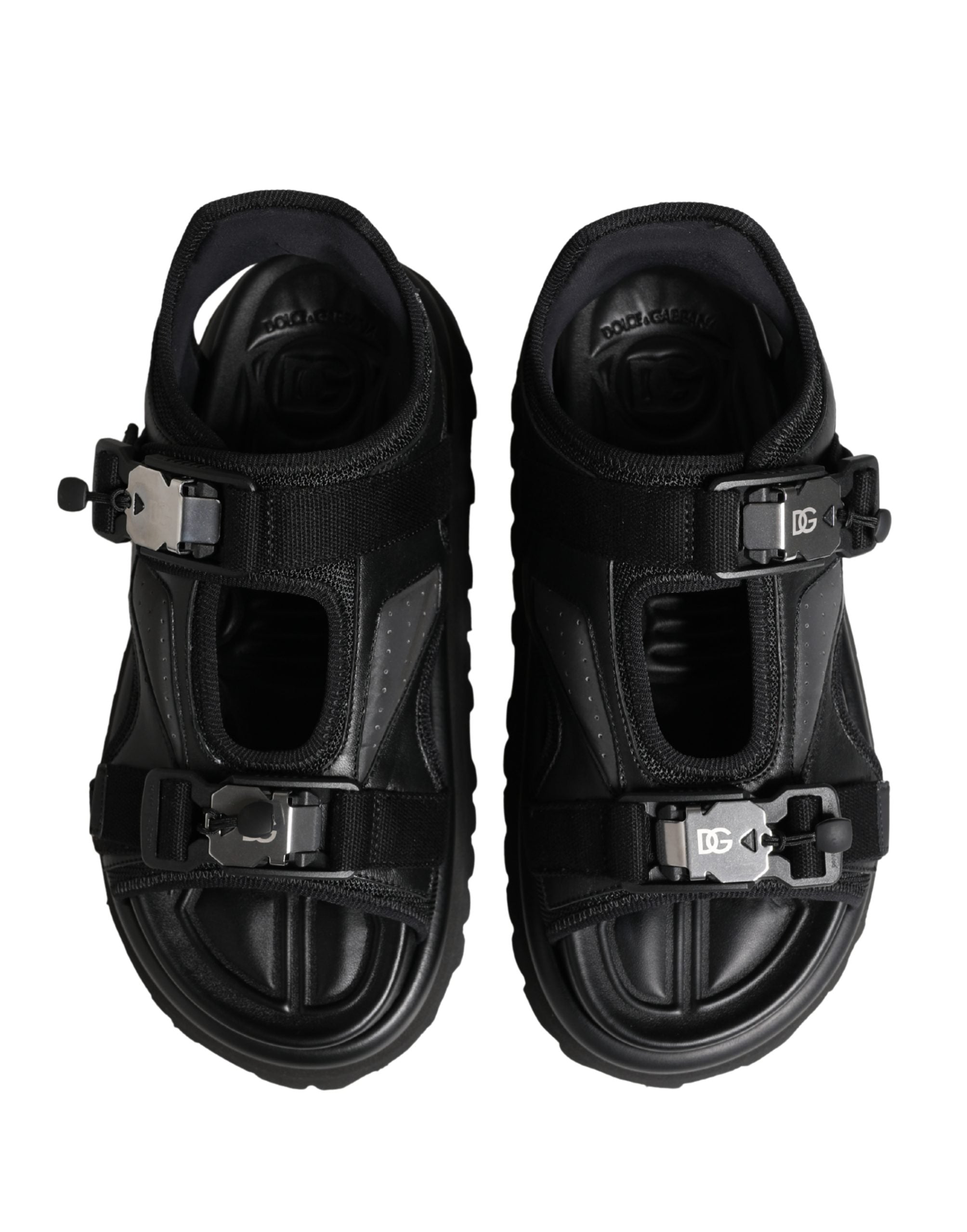 Black Logo Detailed Men Chunky Sandals Shoes