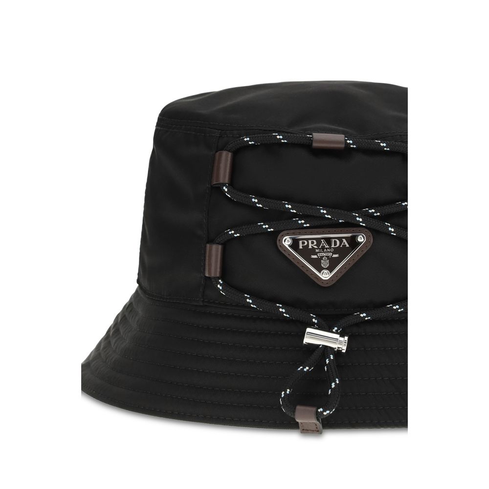 Black Recycled Polyamide Bucket Hat