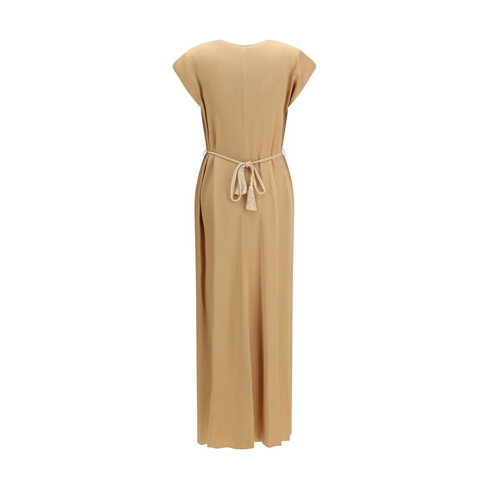 Orange Viscose Casual Dress