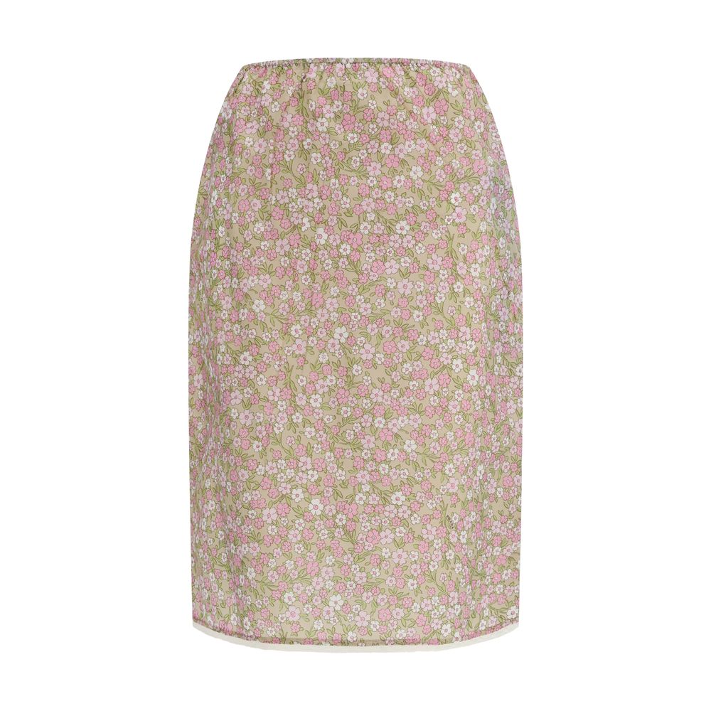 Multicolor Nylon Midi Skirt