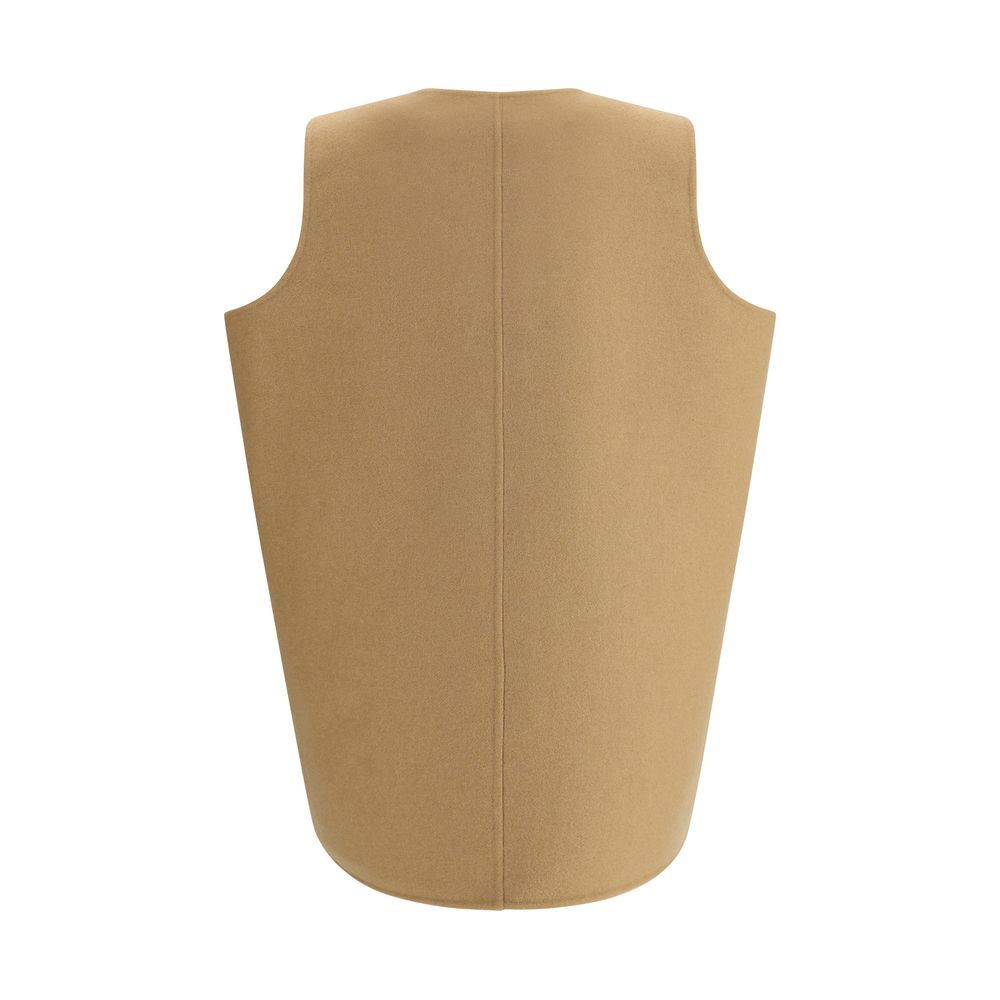 Beige Wool Casual Dress