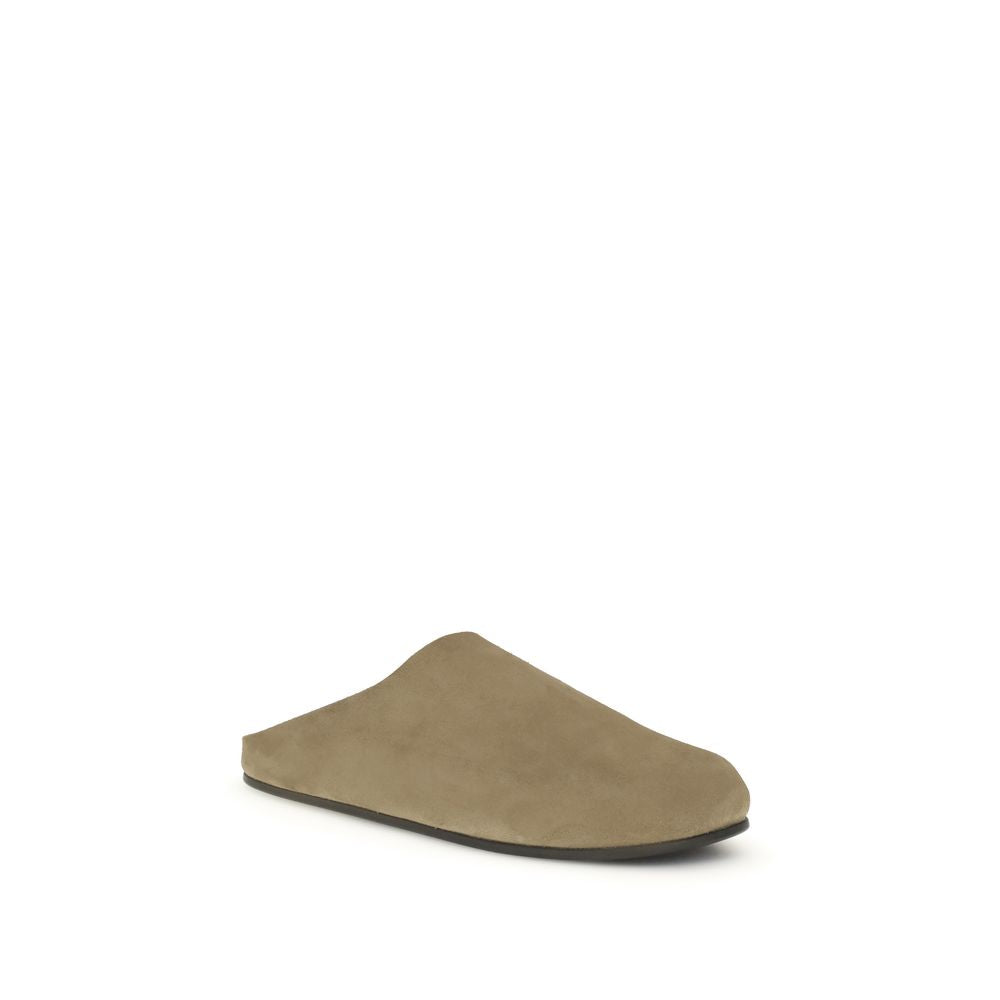 Beige Calf Leather Bos Taurus Mules