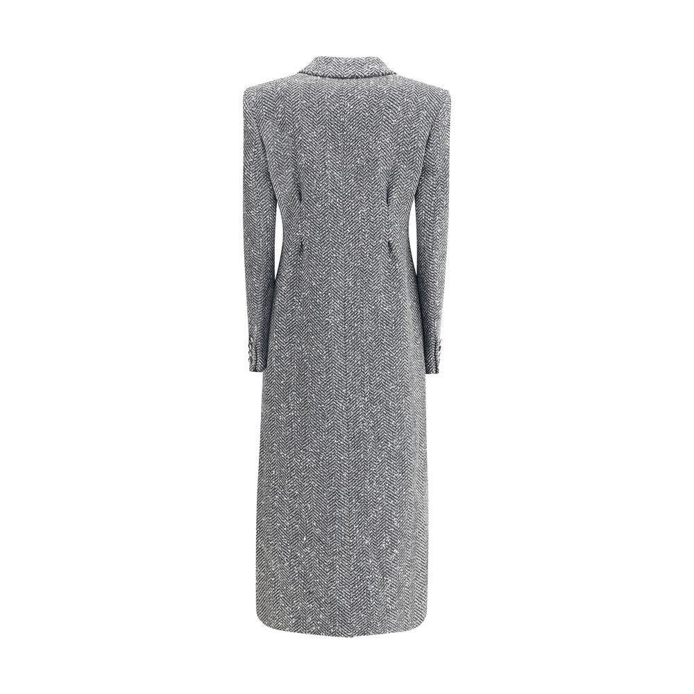 Gray Fleece Wool Coat