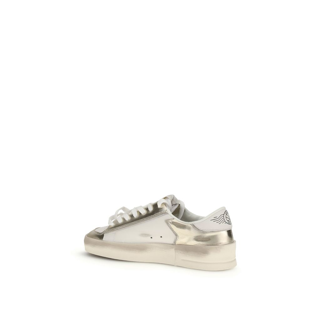 Gold Calf Leather Bos Taurus Low Top Sneakers