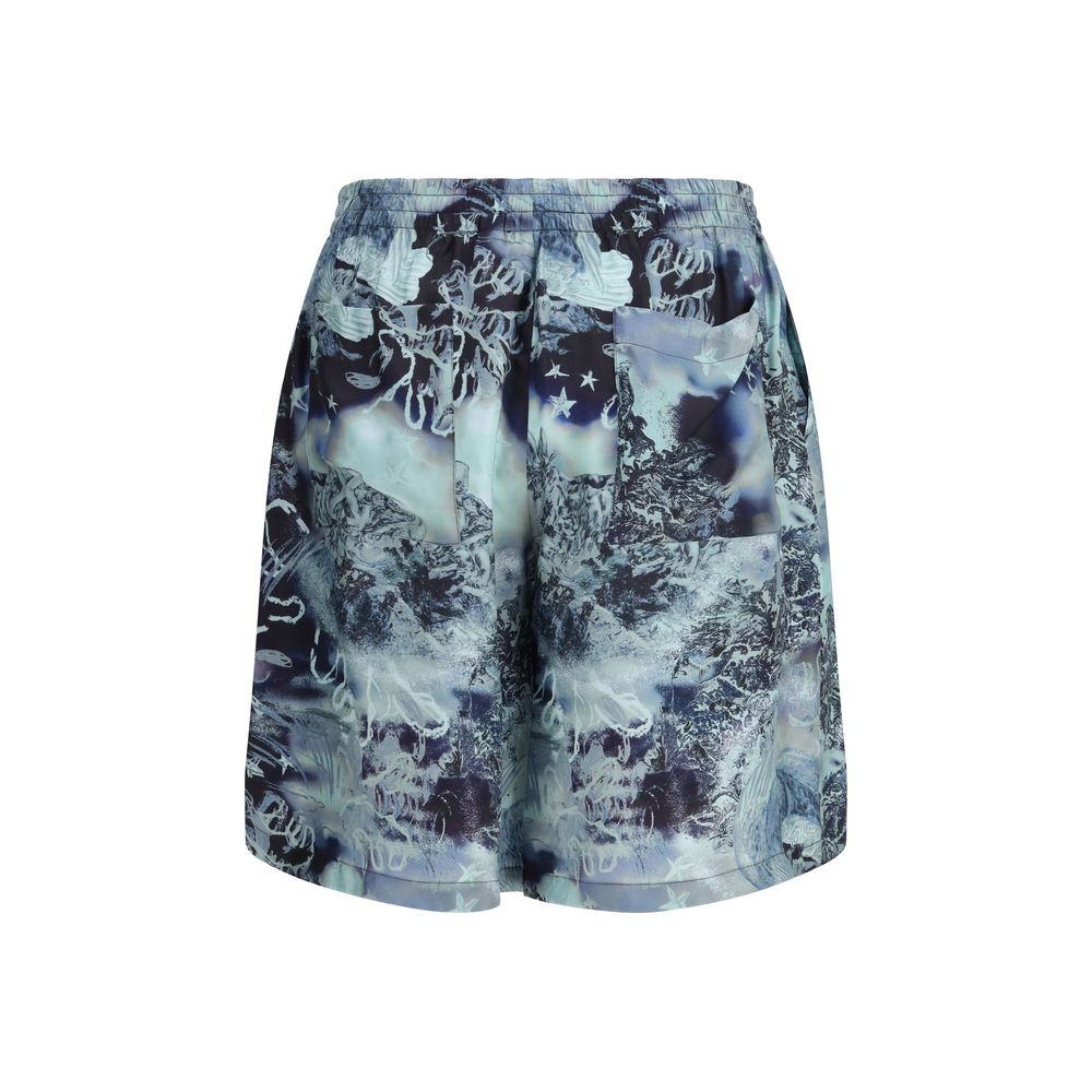 Multicolor Viscose Bermuda Shorts