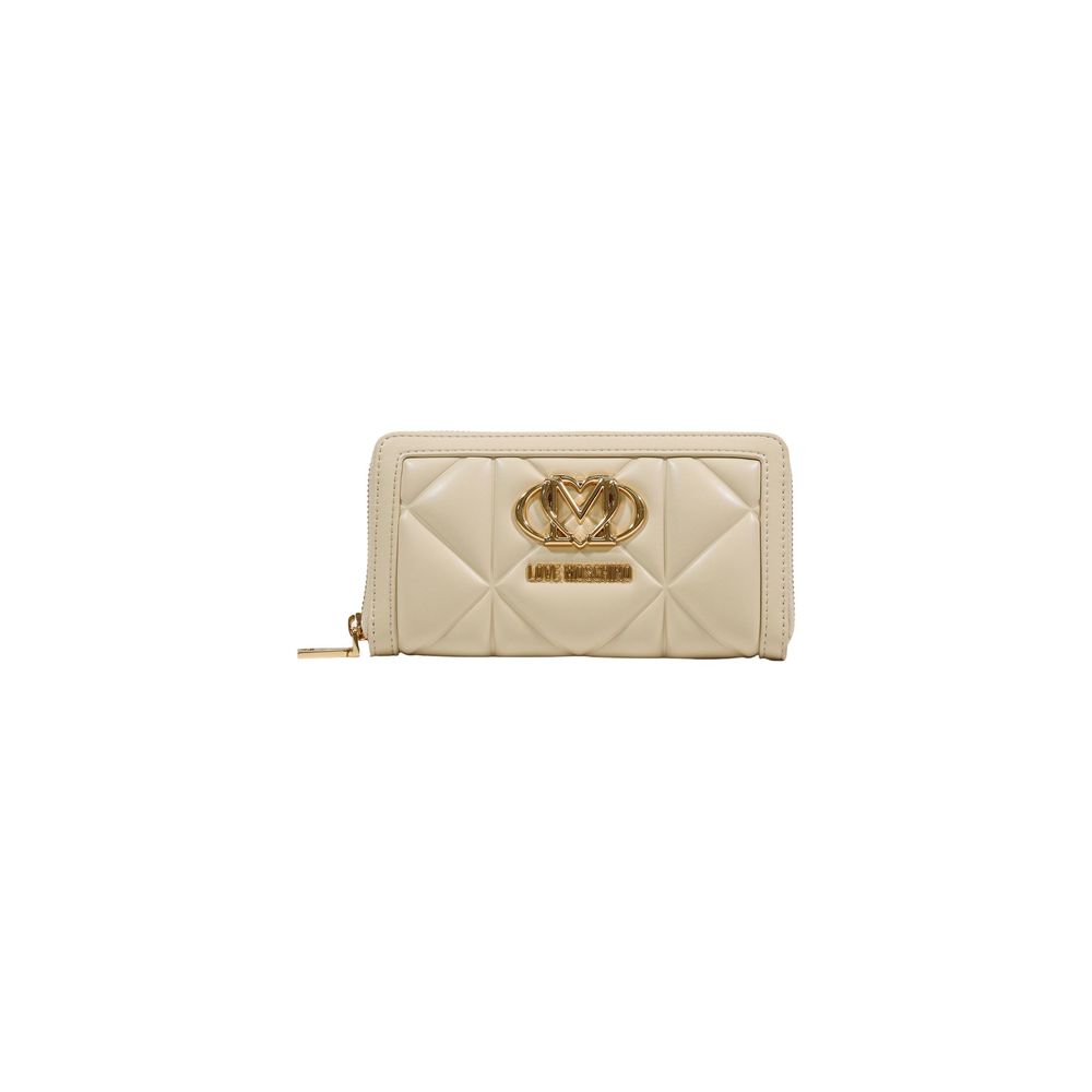 Cream Artificial Leather Wallet
