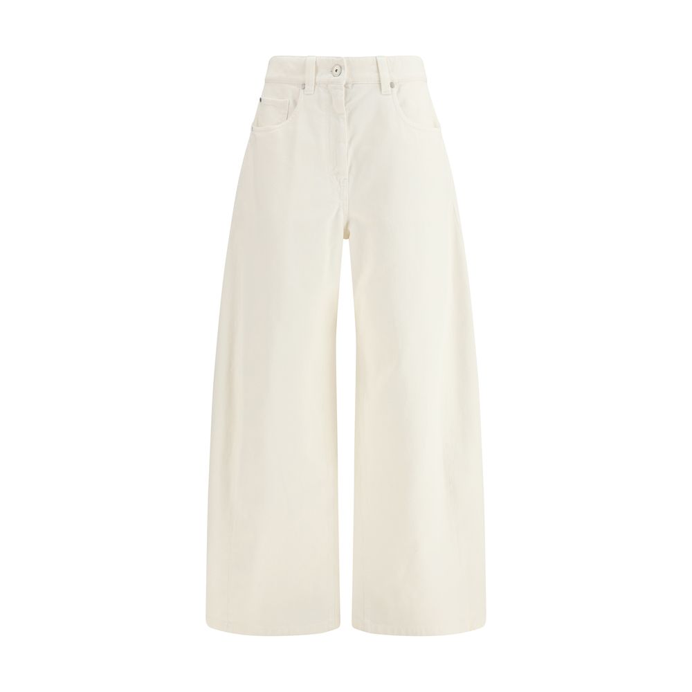 Beige Cotton Pants