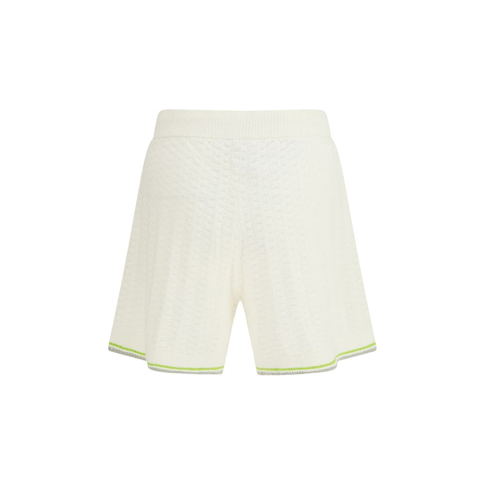 White Cotton Bermuda Shorts