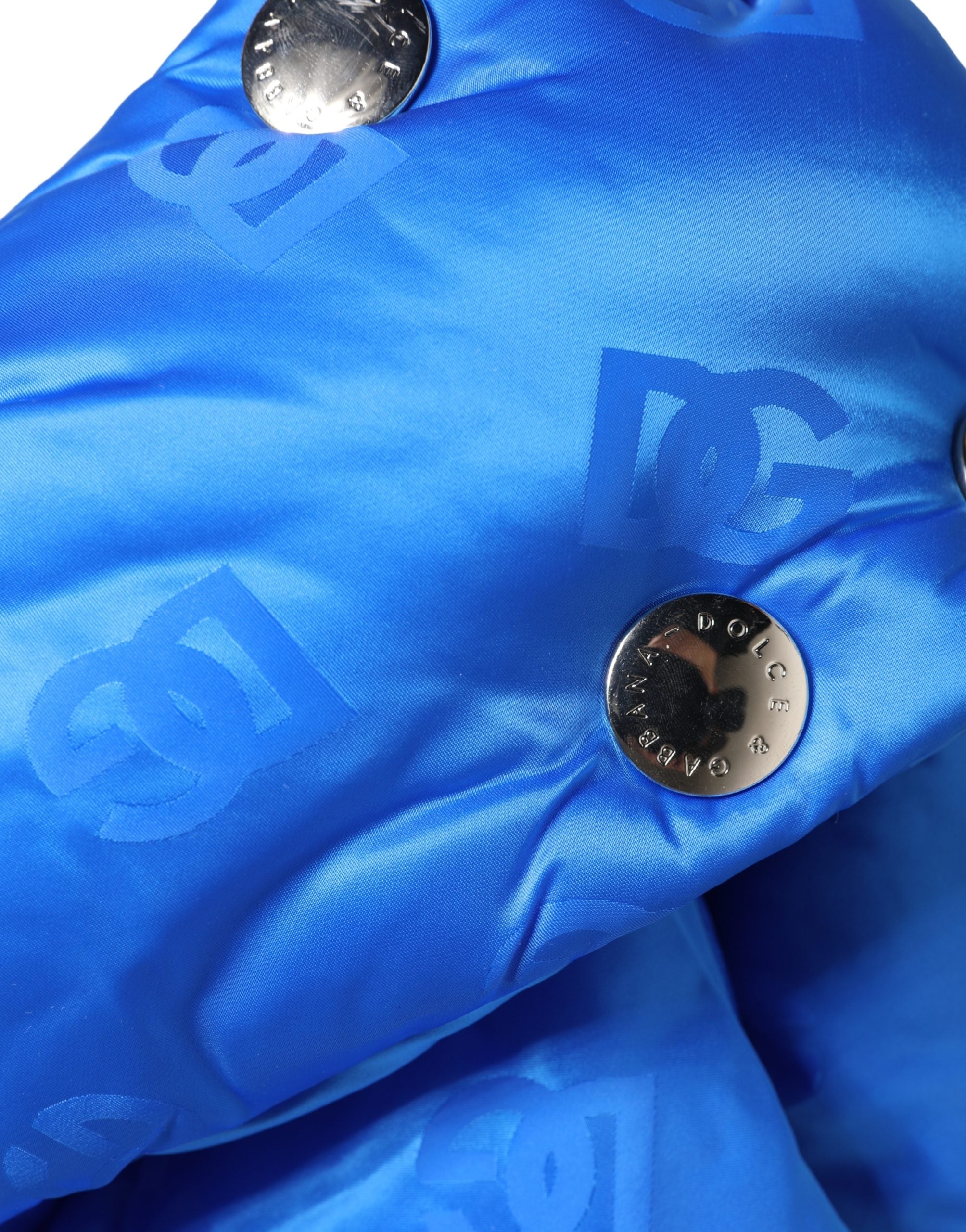 Men Blue Logo Print Whole Head Wrap Capello Hat