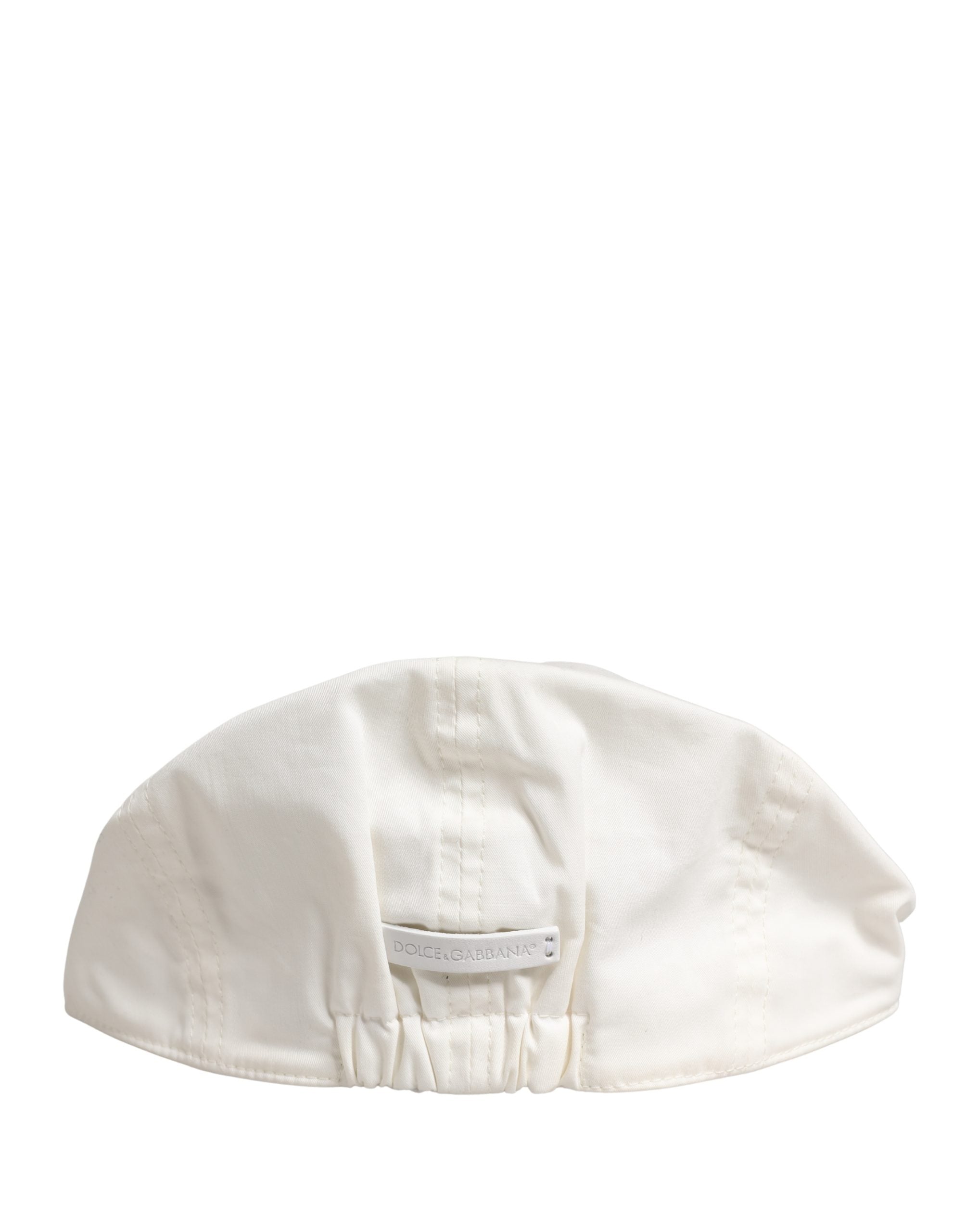 Men White Cotton Blend Newsboy Cloth Capello Hat