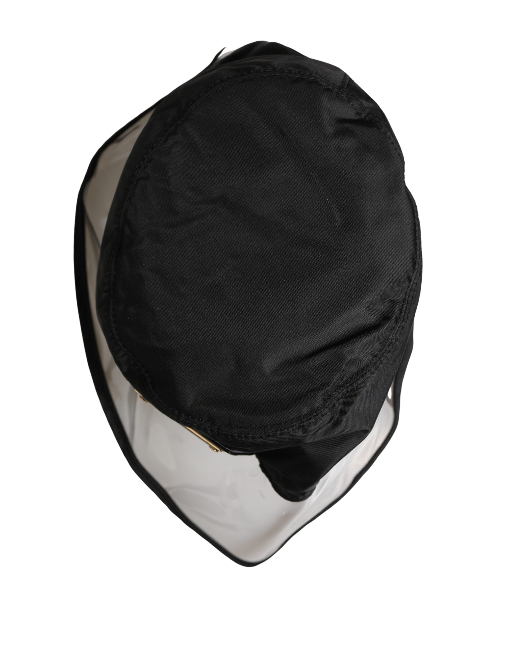 Men Black Plastic Fisherman Bucket Capello Hat