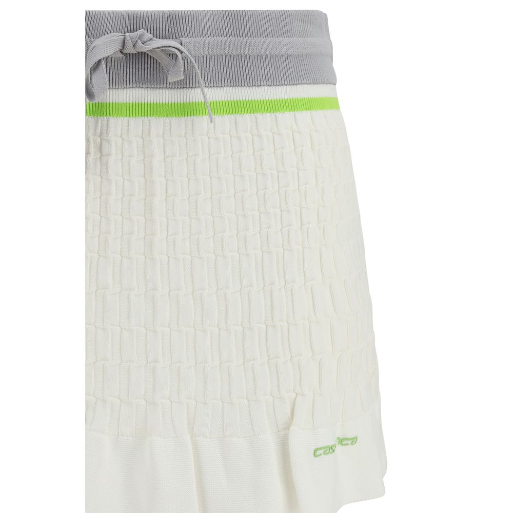 White Cotton Mini Skirt