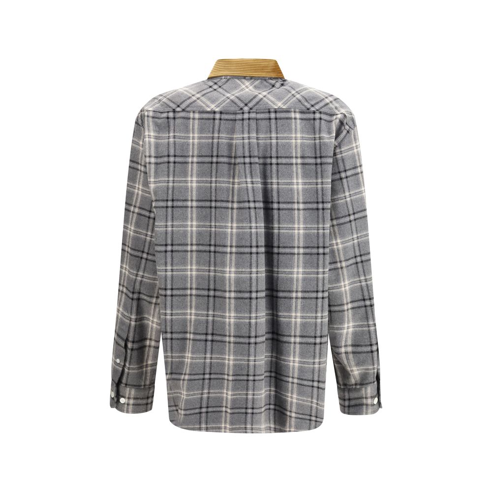 Gray Cotton Pattern Shirt