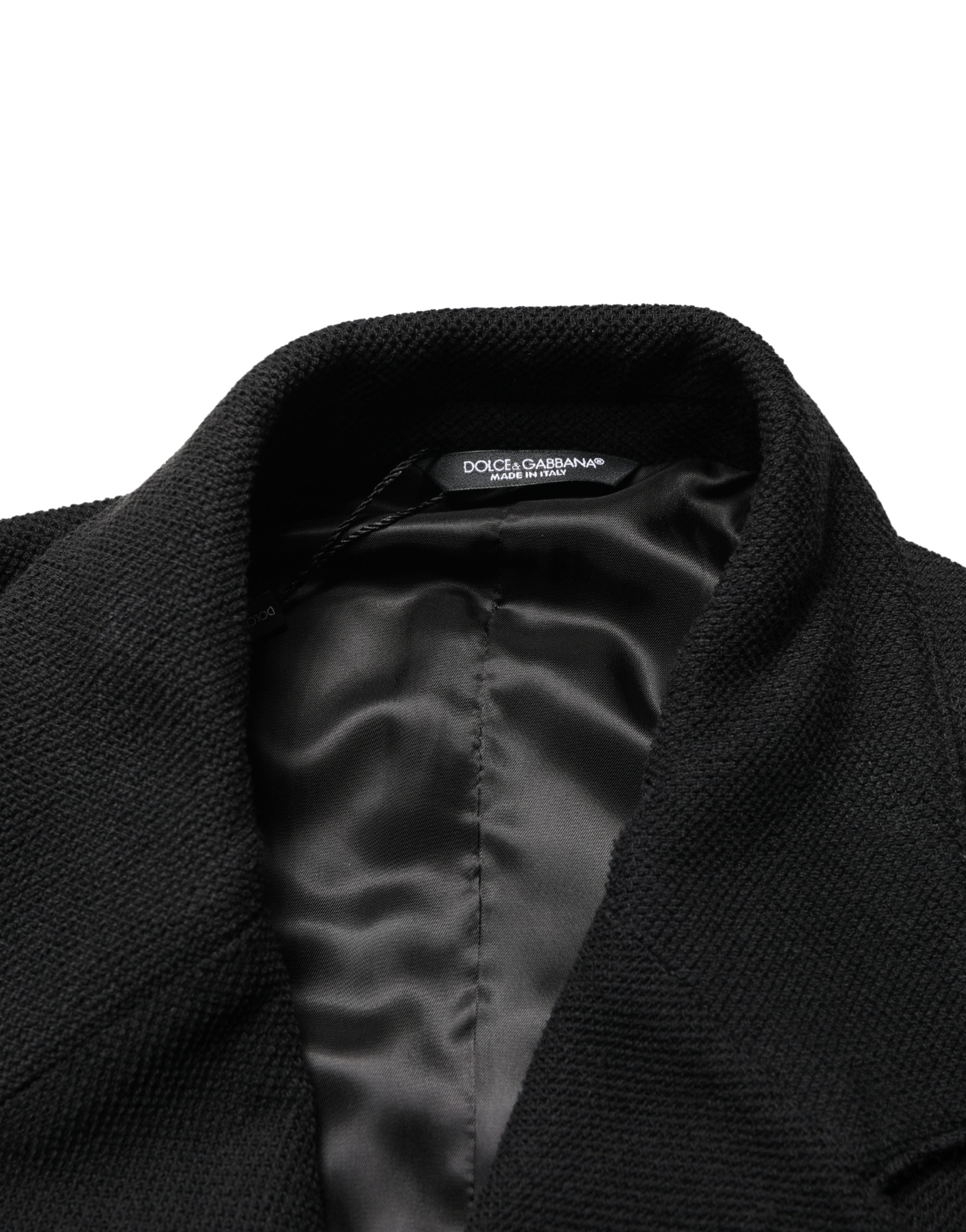 Black Double Breasted 2 Buttons Suit Jacket