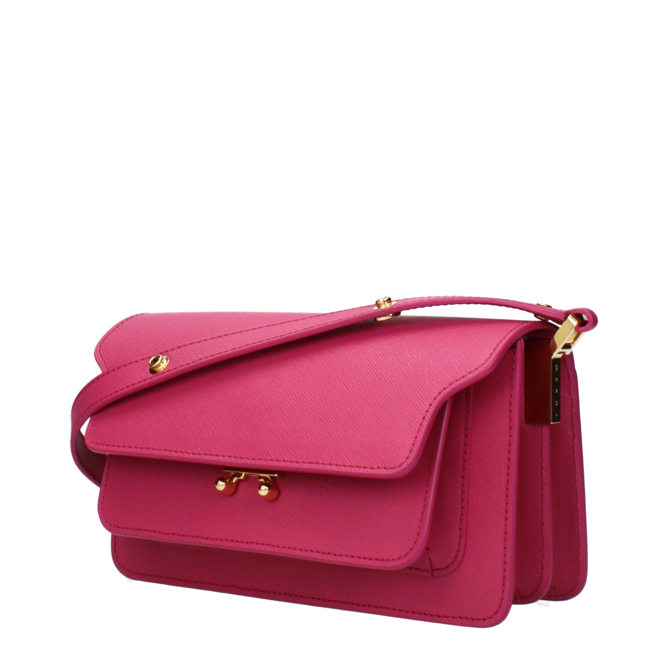 Pink Leather Shoulder Bag
