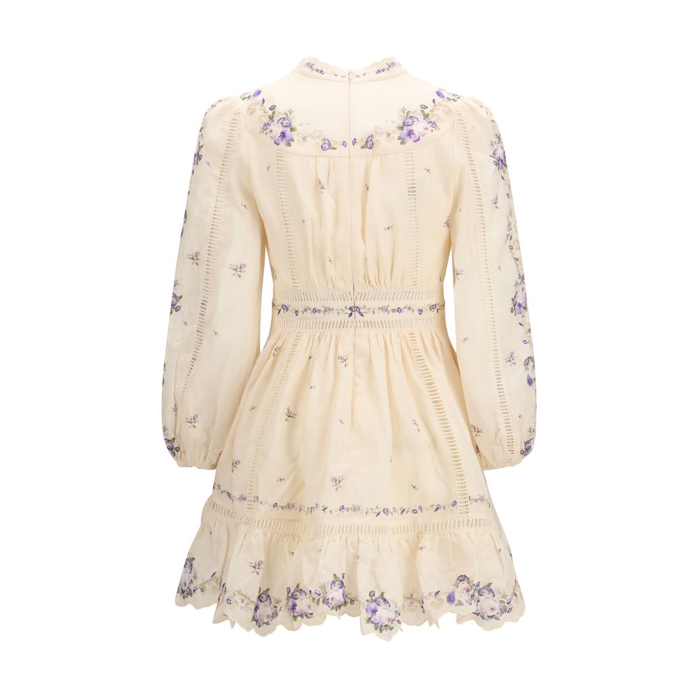 Beige Linen Casual Dress