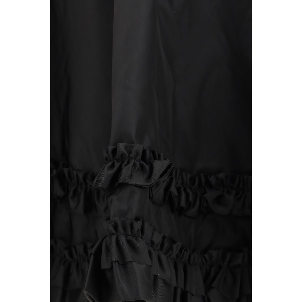 Black Recycled Polyamide Mini Skirt