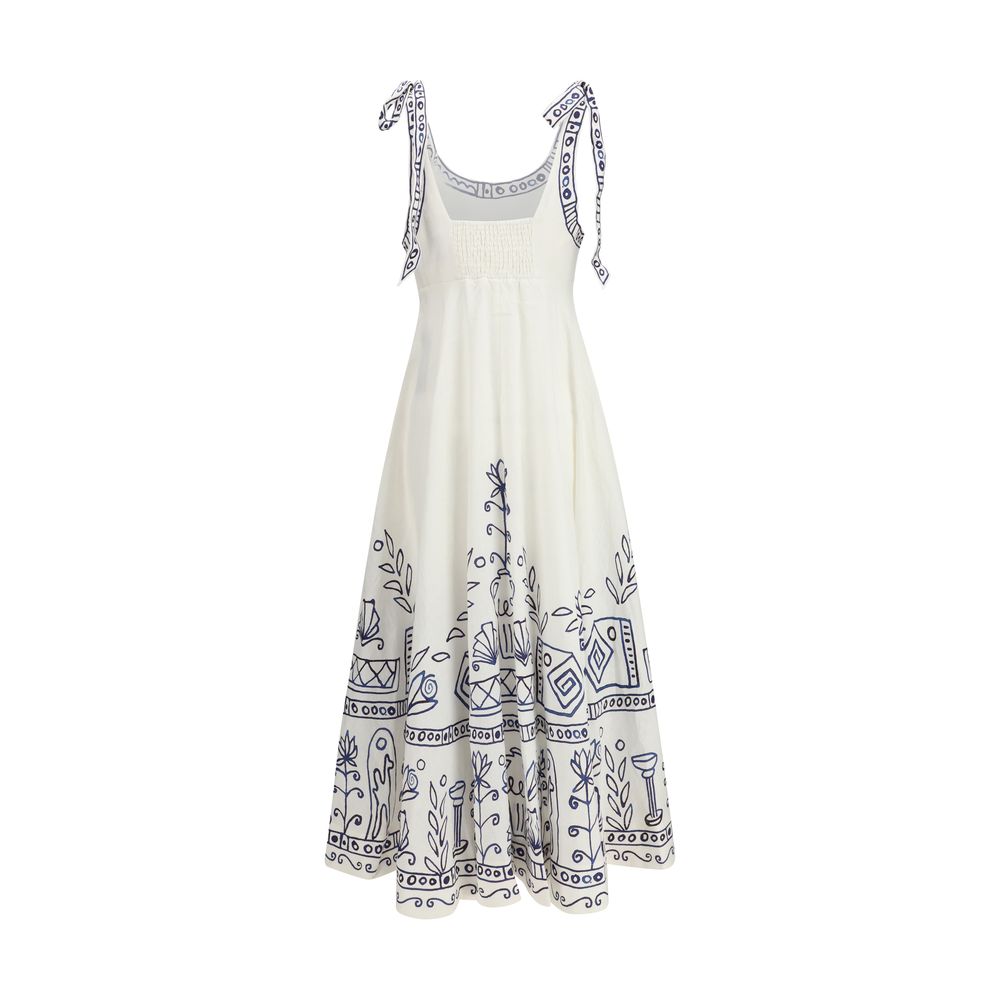 White Linen Casual Dress