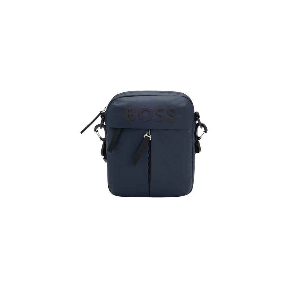 Blue Polyester Messenger Bag