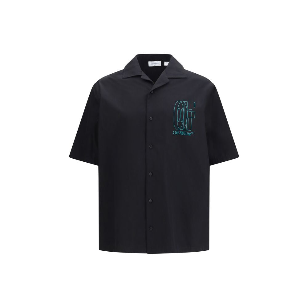 Black Cotton Shortsleeve Shirt