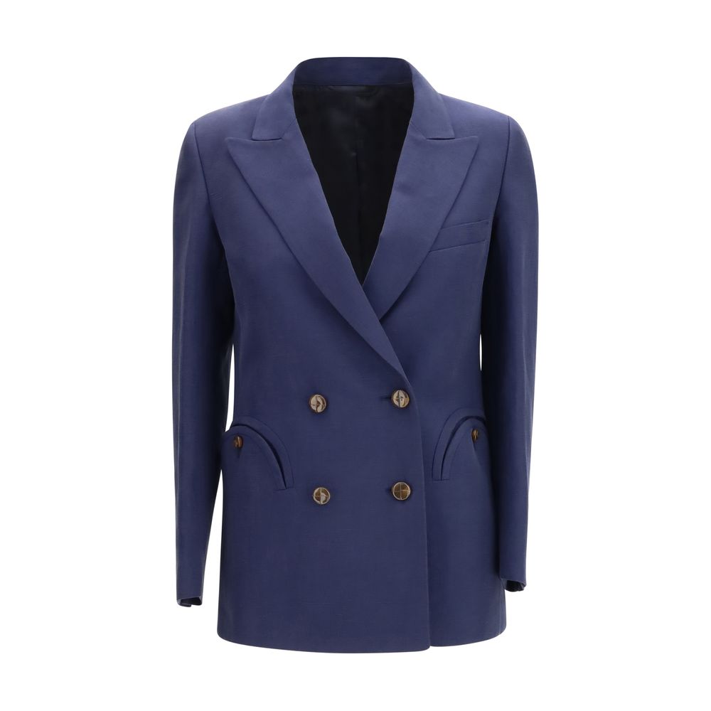 Blue Linen Blazer