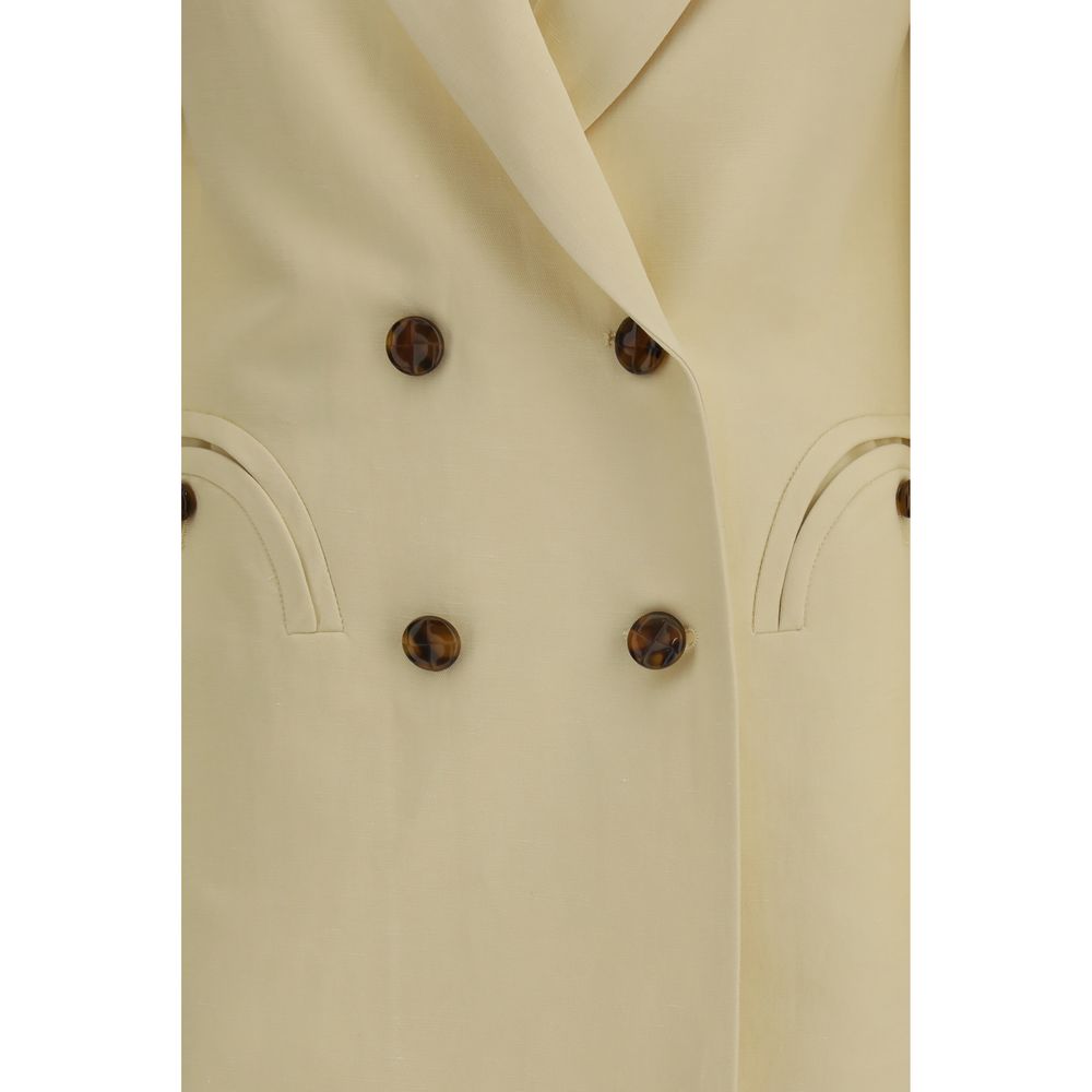Beige Linen Blazer