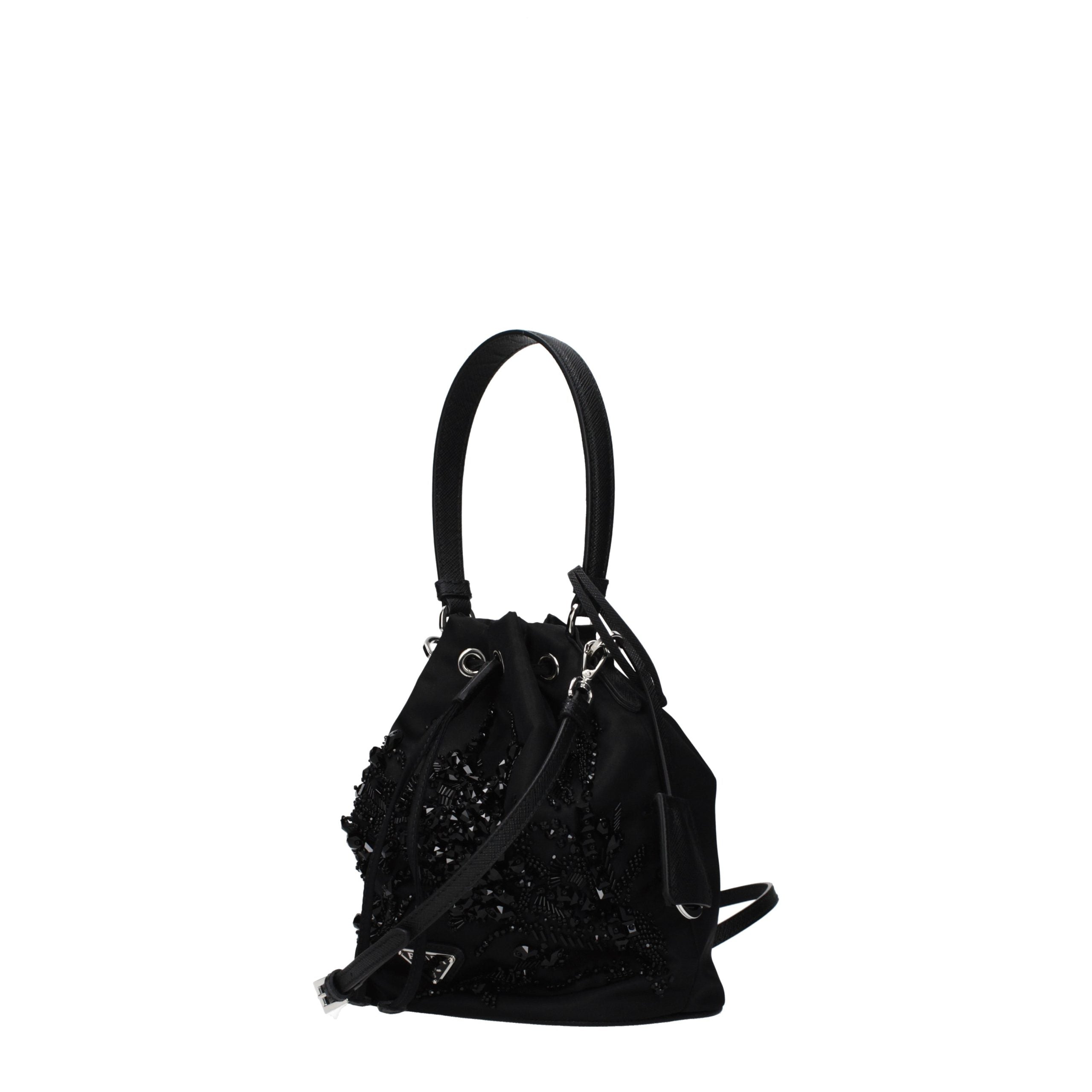 Black Fabric Handbag