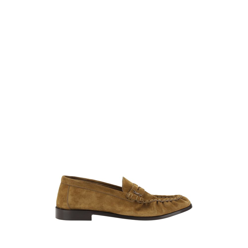 Brown Calf Leather Bos Taurus Slip-On Loafers