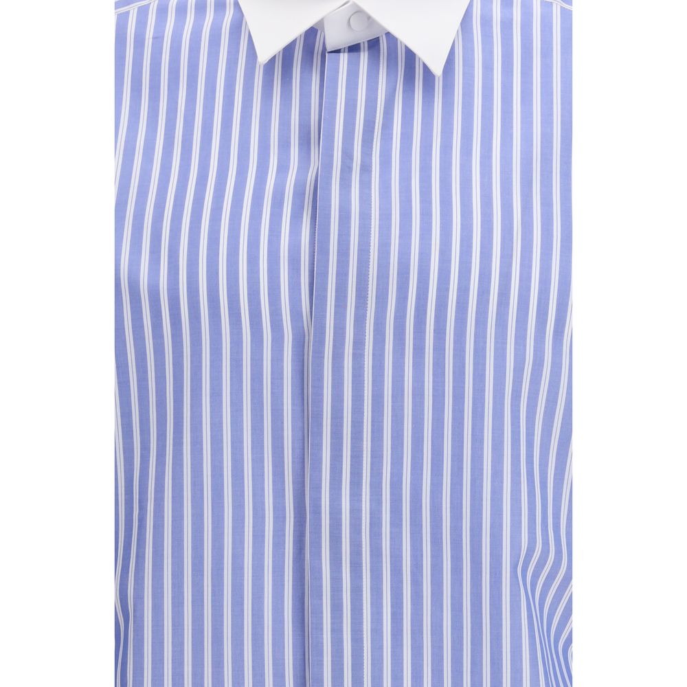 Blue Cotton Dress Shirt