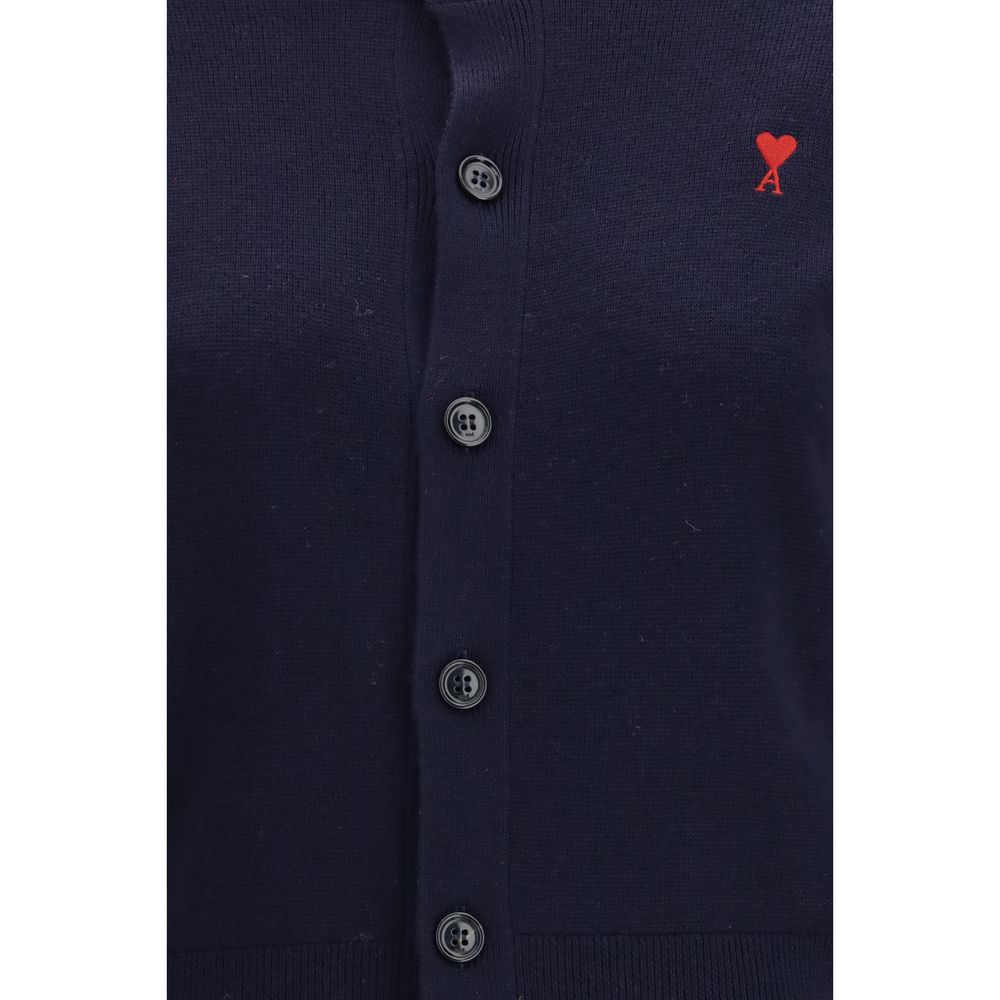 Blue Merino Wool Cardigan