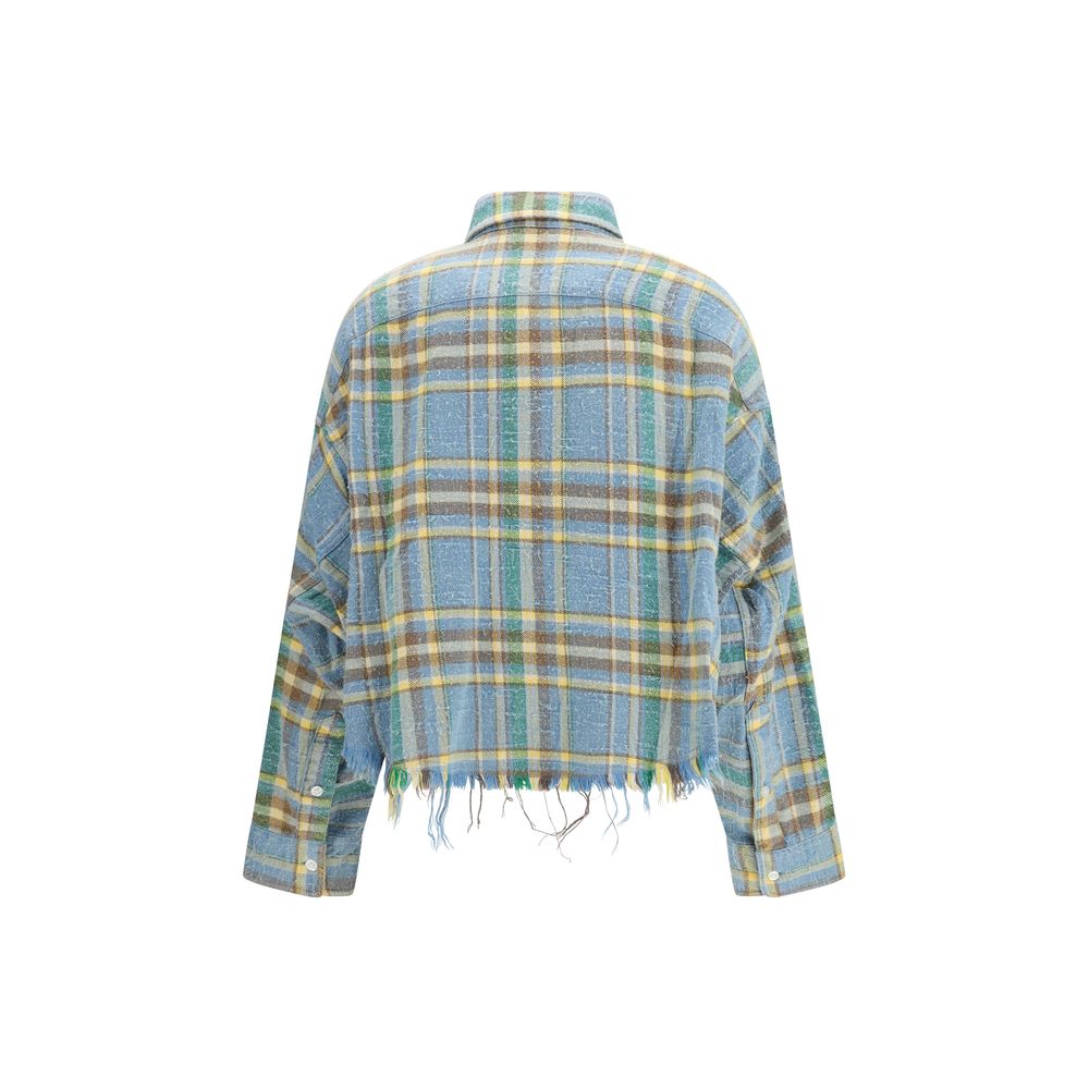 Blue Wool Pattern Shirt