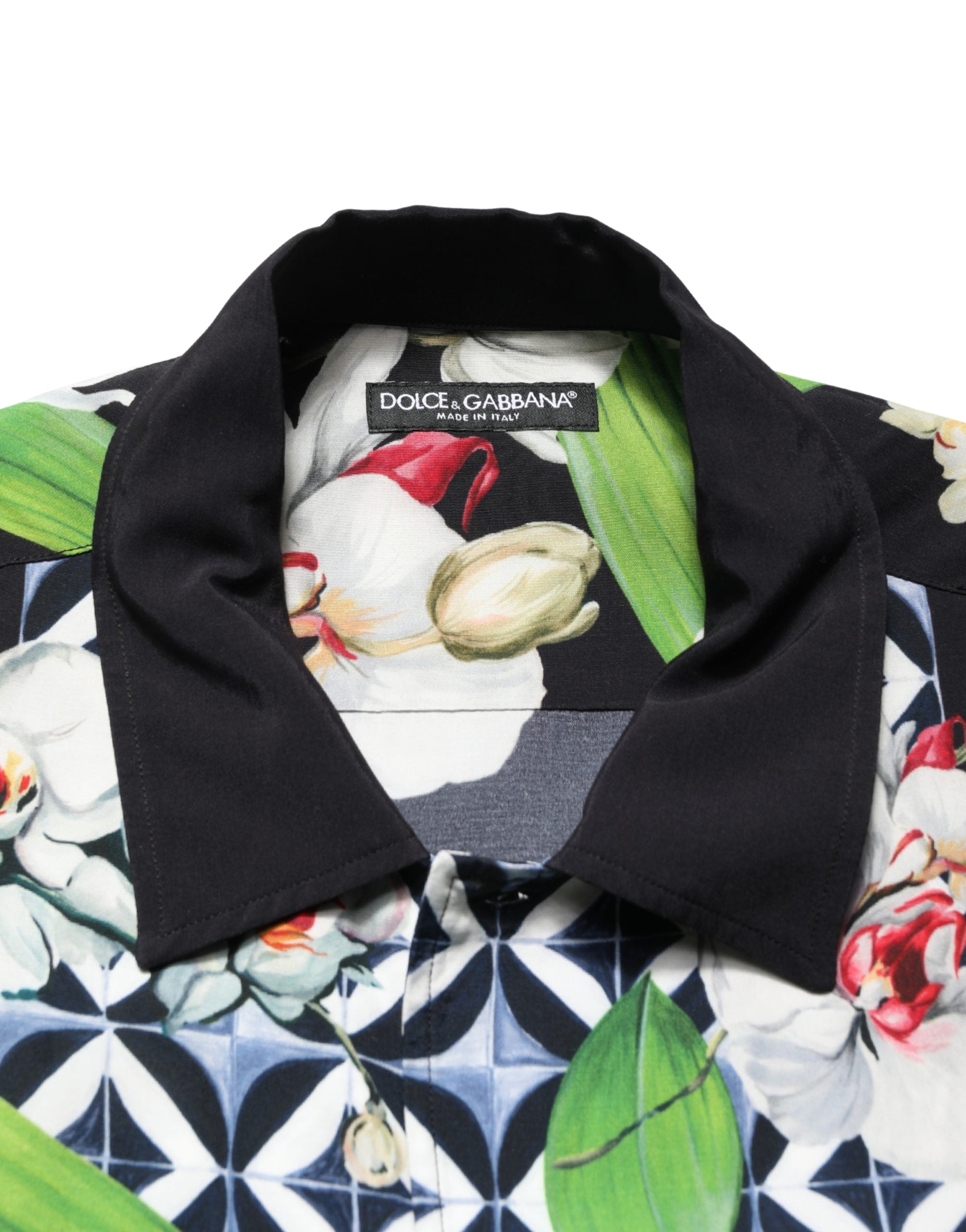 Multicolor Tropical Orchid Print Men Shirt
