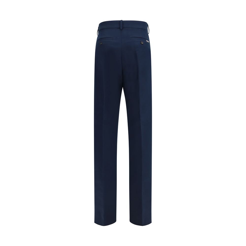Blue Cotton Chino Pants