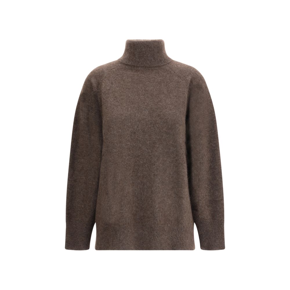 Brown Horsehair Turtleneck