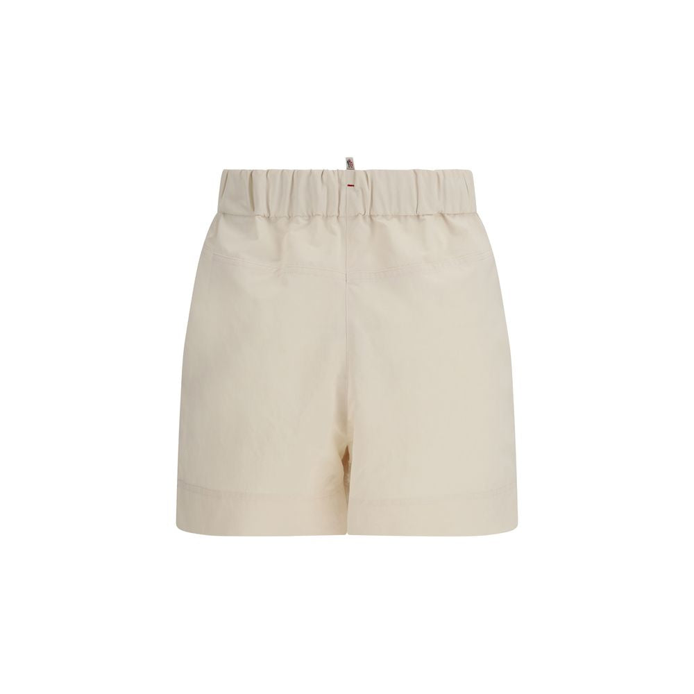 Beige Polyester Bermuda Shorts
