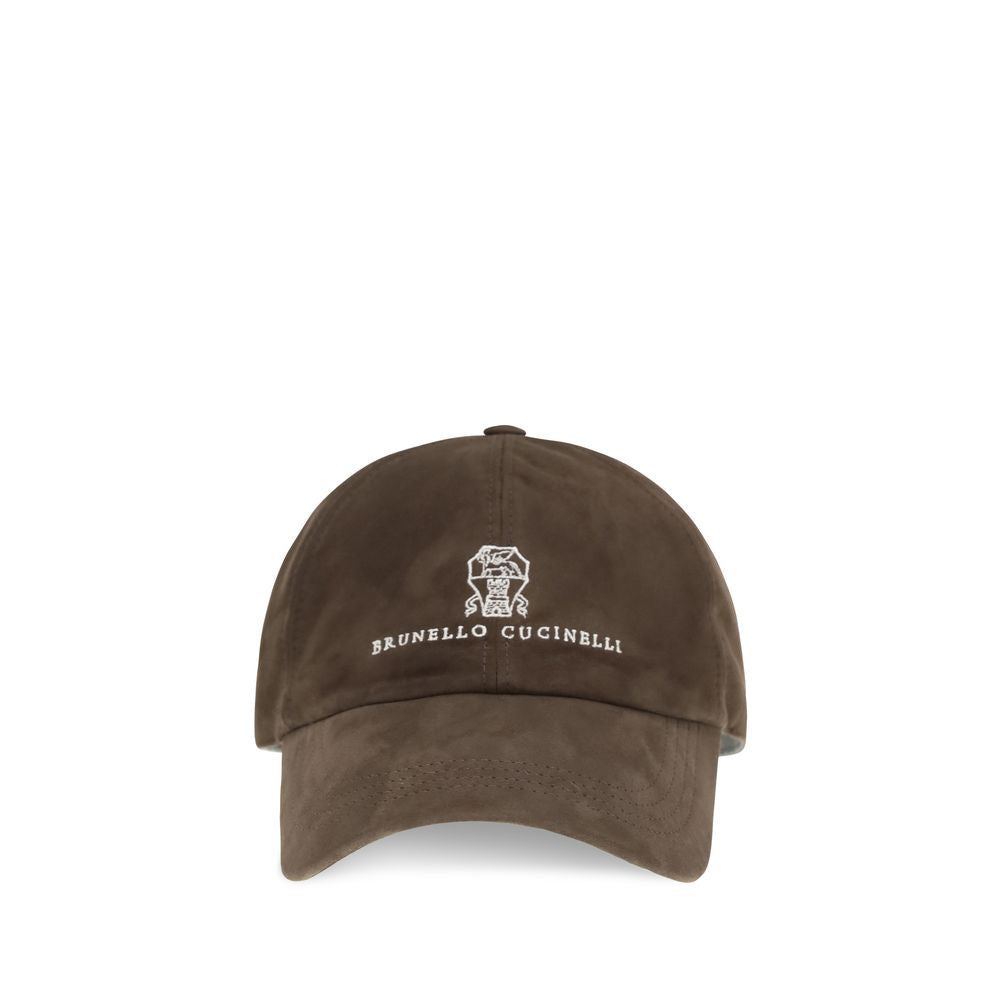 Brown Calf Leather Bos Taurus Cap (Baseball Hat)