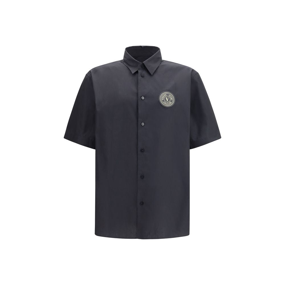 Black Cotton Shortsleeve Shirt
