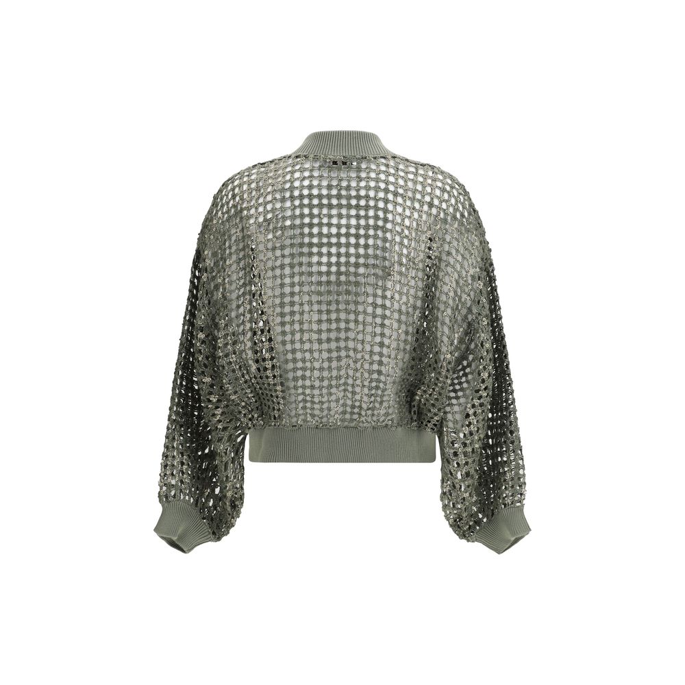 Bicolor Silk Bomber