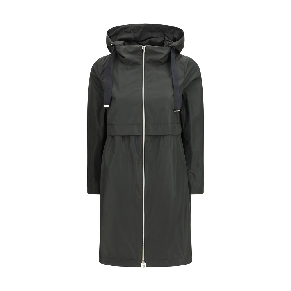 Black Polyester Parka