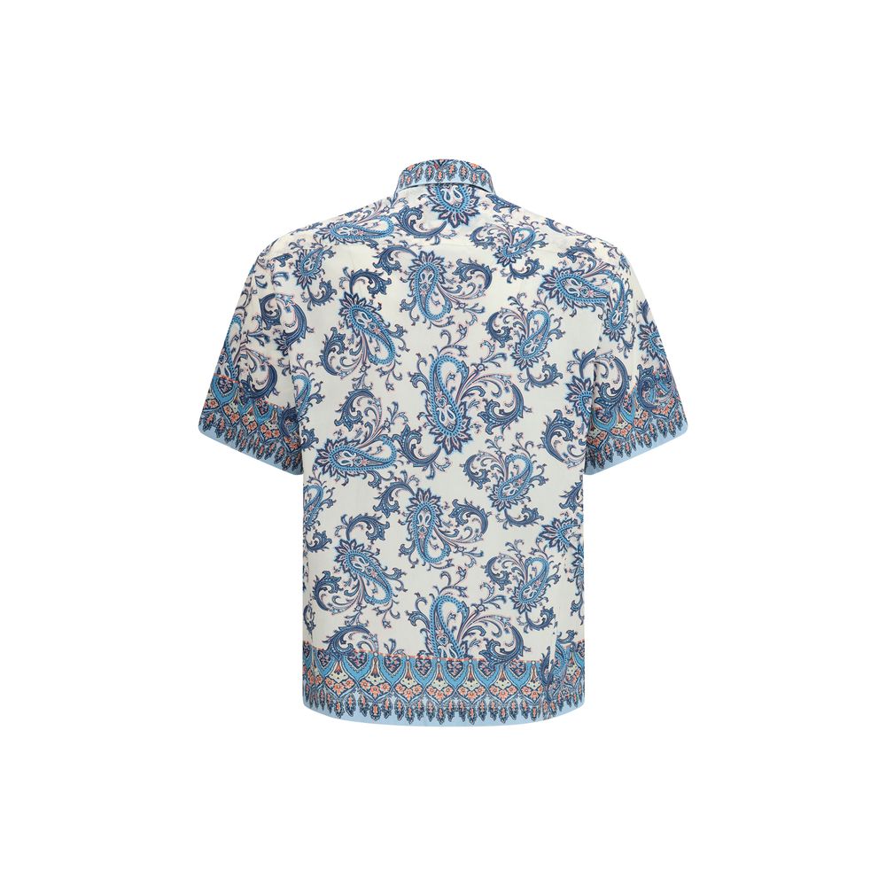 Blue Cotton Pattern Shirt