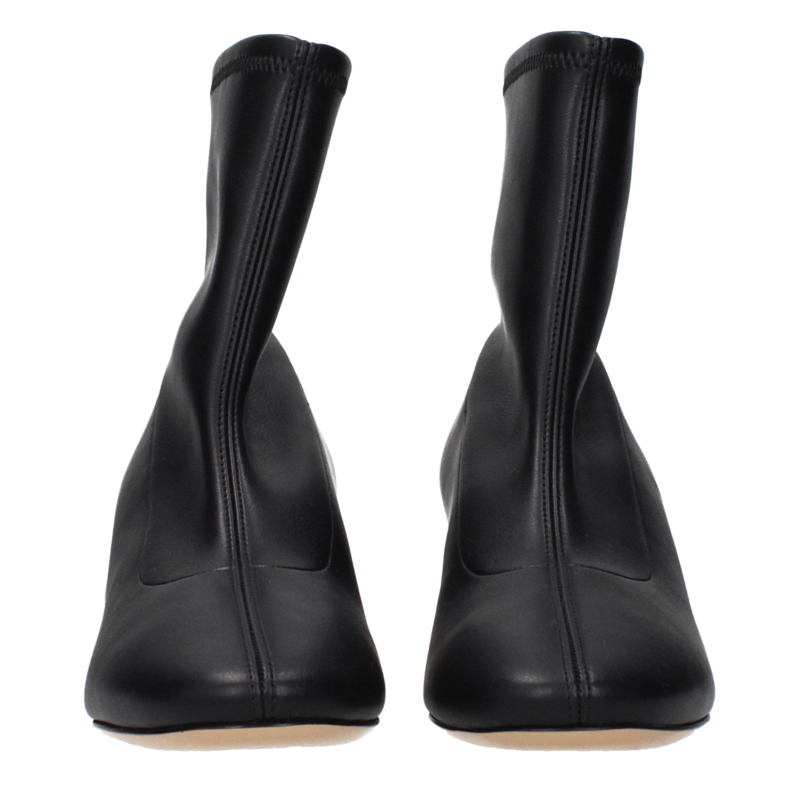 Black Leather Ankle Boots