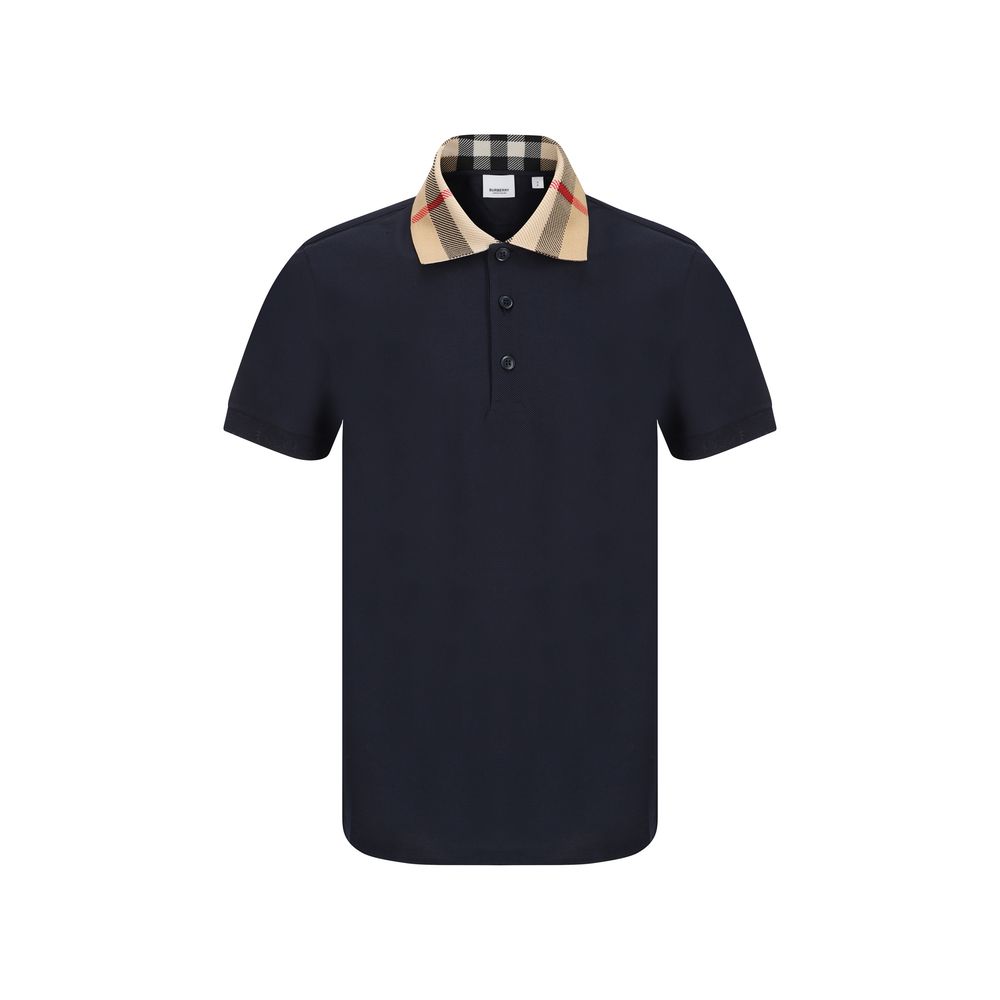 Blue Cotton Polo Shirt